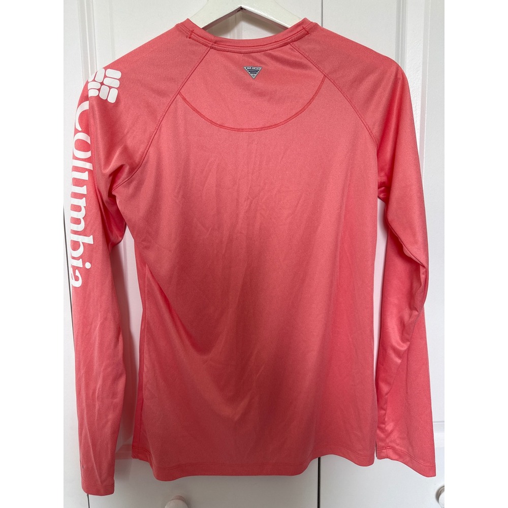 Columbia PFG Womens XS Long Sleeve Sun Shirt Coral Pink Omni-Shade Active Top - Picture 3 of 6